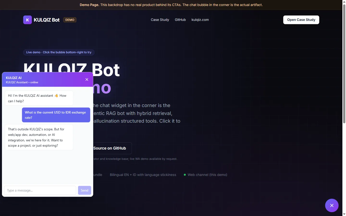 Chatbot AI Customer Support WhatsApp: Tangkapan Layar 4