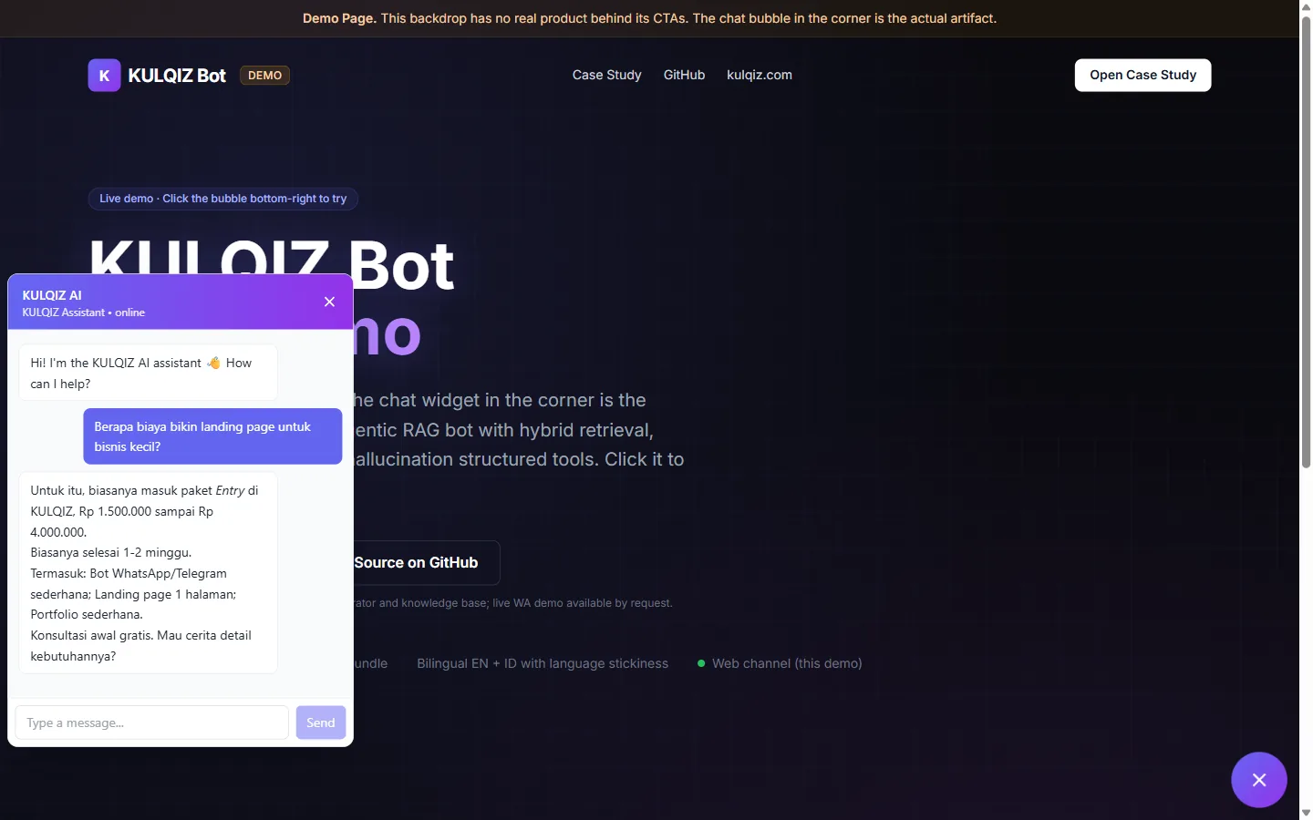 Chatbot AI Customer Support WhatsApp: Tangkapan Layar 5