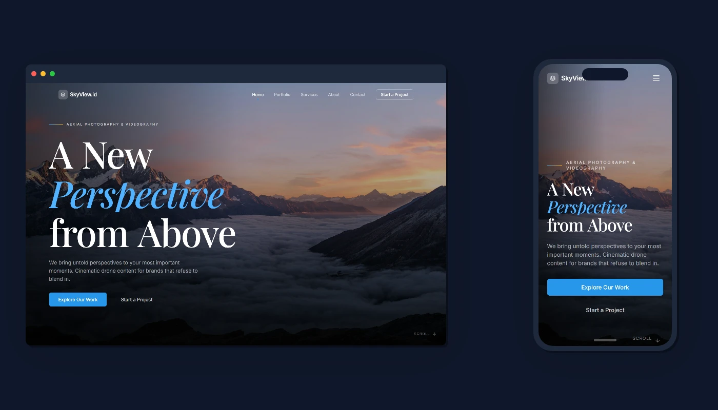 Screenshot of SkyView.id project